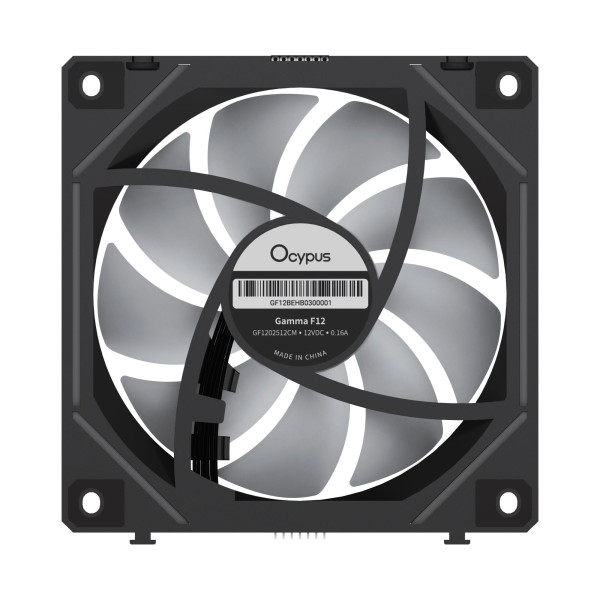 Фото - Корпусный вентилятор OCYPUS 120MM GAMMA F12 UNI BK ARGB REVERSE BLADE 3 IN 1 (GAMMA-F12-BK3AM01U-GL)