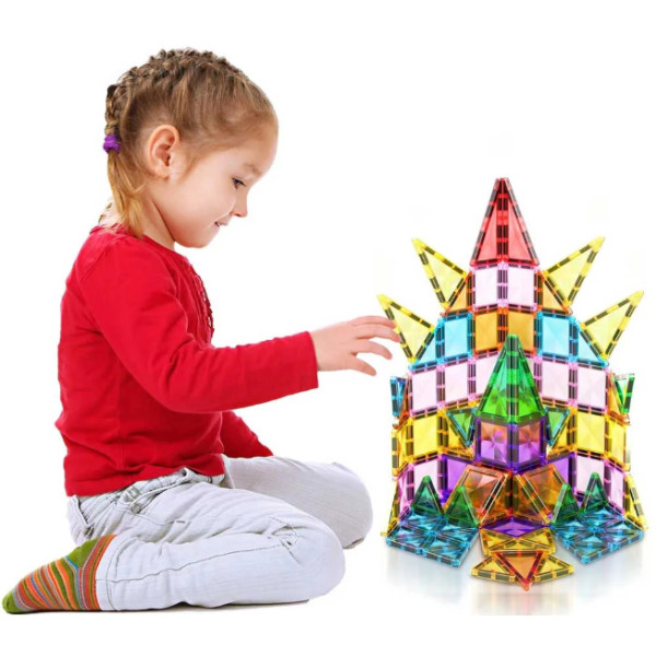 Фото - Магнитный конструктор Picasso Tiles MINI DIAMOND SERIES SET 100 деталей (22327)