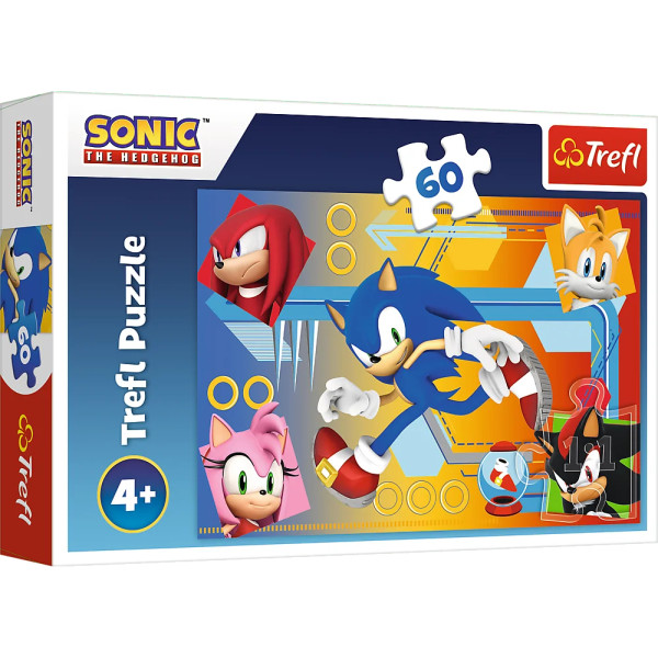 Фото - Пазлы (3-4 года) Trefl Sonic Соник в действии 60 эл. (73871) Фото - Пазлы (3-4 года) Trefl Sonic Соник в действии 60 эл. (73871)