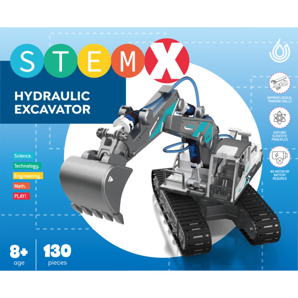Фото - Пластиковый конструктор STEAM гидравлический экскаватор на 130 деталей (71601)