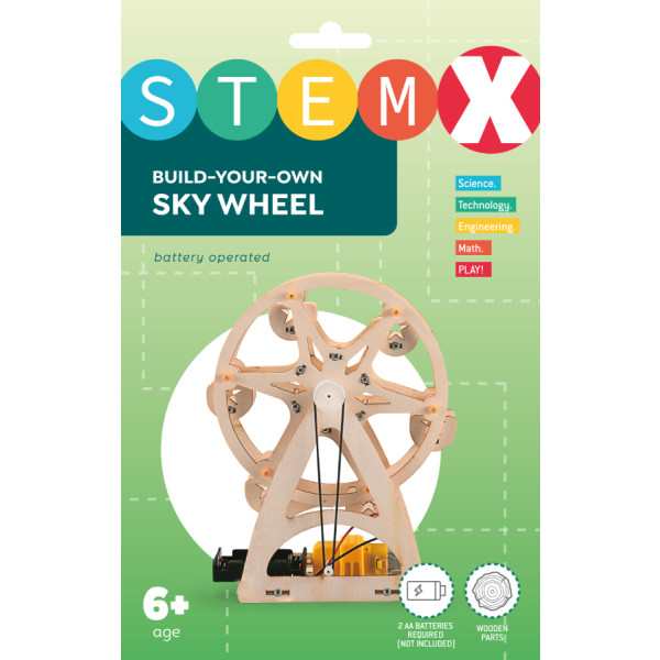 Фото - Деревянный конструктор STEAM на батарейках колесо обозрения (73742)