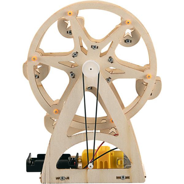 Фото - Деревянный конструктор STEAM на батарейках колесо обозрения (73742)