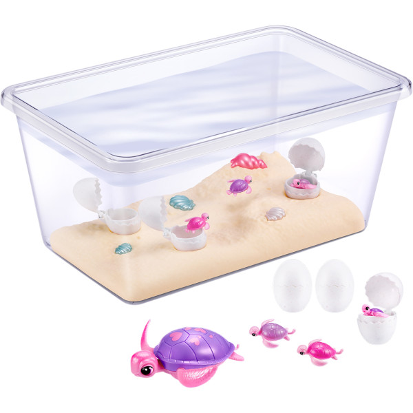 Фото - Интерактивный набор Pets & Robo Alive Mama&Baby Surprise S1 – МАМА ЧЕРЕПАХА С СЮРПРИЗОМ (9560)