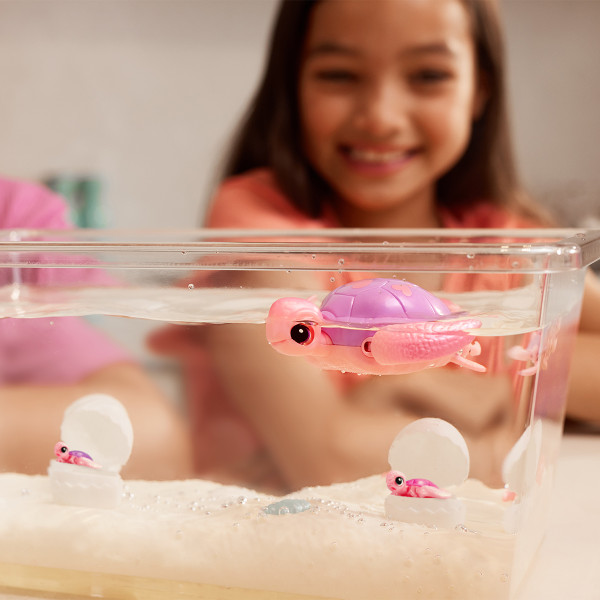 Фото - Интерактивный набор Pets & Robo Alive Mama&Baby Surprise S1 – МАМА ЧЕРЕПАХА С СЮРПРИЗОМ (9560)