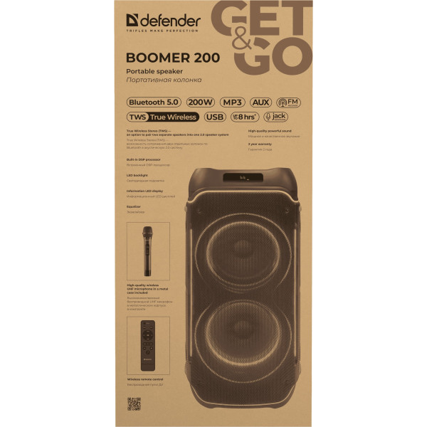 Фото - Акустическая система Defender Boomer 200 Black