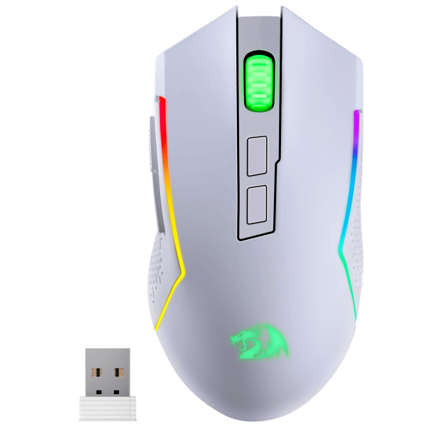 Фото - Мышь беспроводная игровая Redragon Trident BT/ RGB/,8000dpi White (71864)
