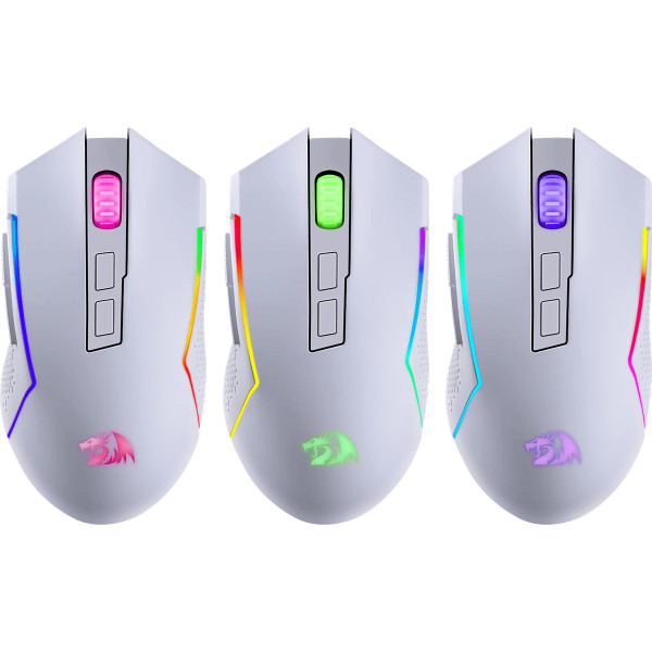 Фото - Мышь беспроводная игровая Redragon Trident BT/ RGB/,8000dpi White (71864)