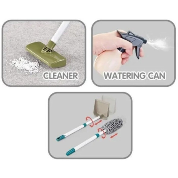 Фото - Сюжетно-ролевая игра. Дом. Бытовая техника Bambi набор для уборки 667-66 со стойкой и пылесосом 23 пр. (1171371)