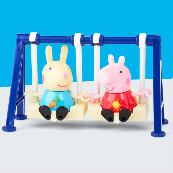 Фото - Набор игровых фигурок Peppa Pig FIGURINES серии Моменты с Пеппой – ПРИКЛЮЧЕНИЯ НА КАЧЕЛЯХ (G1857)