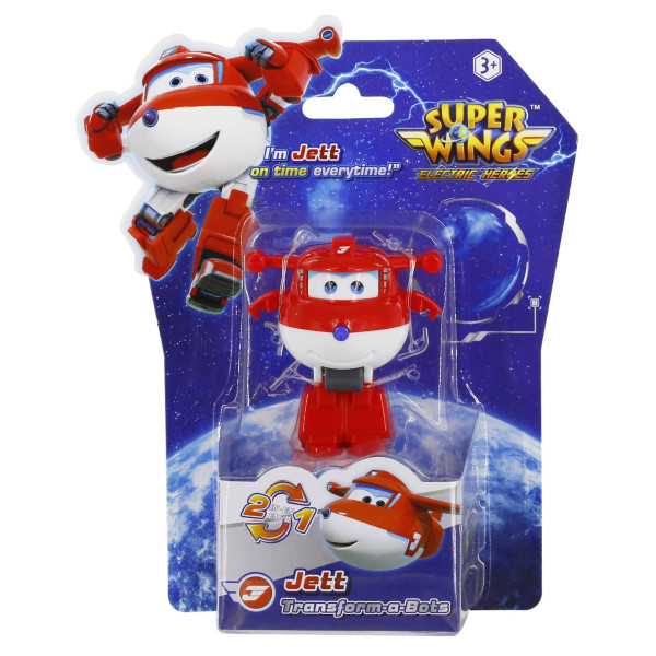 Фото - Коллекционная фигурка Super Wings Transform-a-Bots Jett (EU780010)