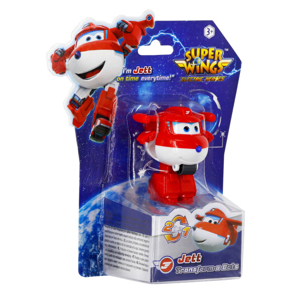 Фото - Коллекционная фигурка Super Wings Transform-a-Bots Jett (EU780010)