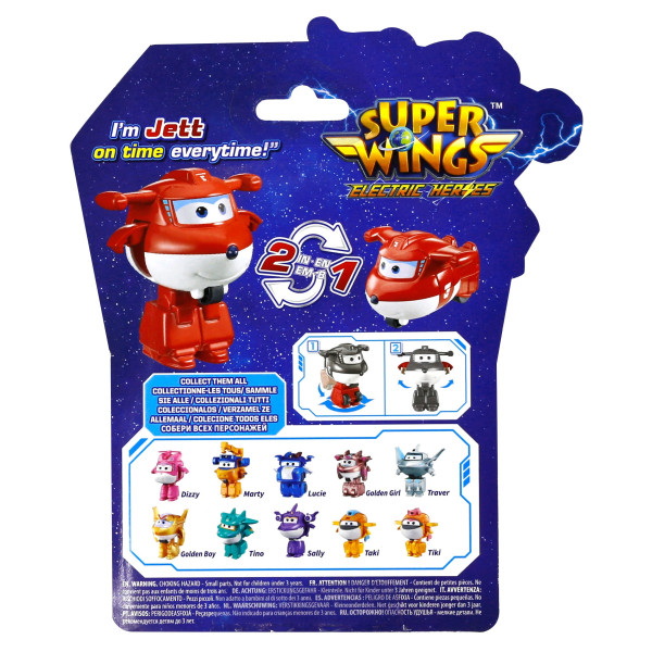 Фото - Коллекционная фигурка Super Wings Transform-a-Bots Jett (EU780010)