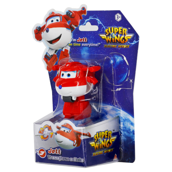 Фото - Коллекционная фигурка Super Wings Transform-a-Bots Jett (EU780010)