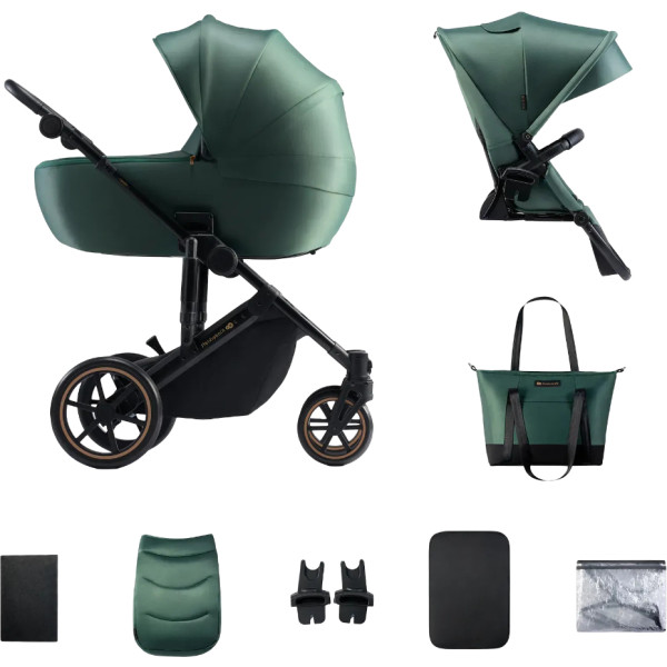 Фото - Коляска универсальная 2 в 1 Kinderkraft Prime 2 Dark Green (KSPRIM02GRE2000)