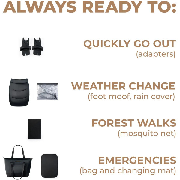 Фото - Коляска универсальная 2 в 1 Kinderkraft Prime 2 Venezian Black (KSPRIM02BLK2000)