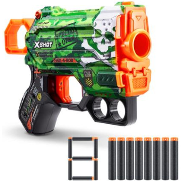 Фото - Бластер однозарядный ZURU X-Shot Skins Menace Camo 8 патронов (36515A)