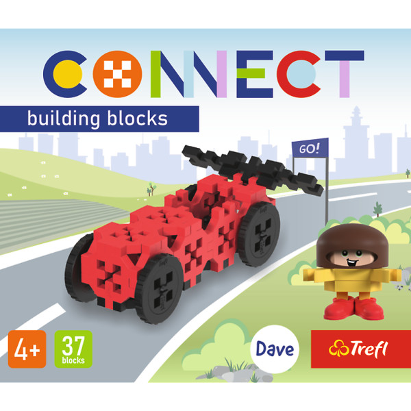 Фото - Пазлы (3-4 года) Trefl Connect Гоночная машина 37 дет. (20450)