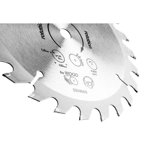 Фото - Диск пильный GRAPHITE 150х10мм, 1.6мм, 24 зубов (55H666)