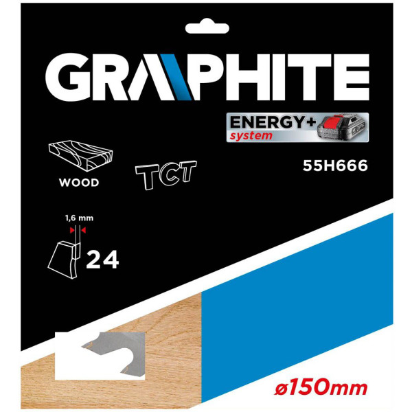 Фото - Диск пильный GRAPHITE 150х10мм, 1.6мм, 24 зубов (55H666)