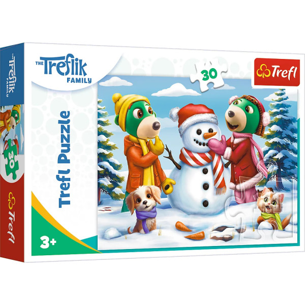 Фото - Пазлы (3-4 года) Trefl The Treflik Family Зимние развлечения Трефлика 30 эл. (5900511183009)