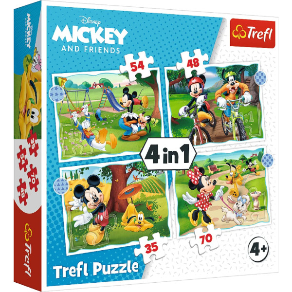 Фото - Пазлы (3-4 года) Trefl 4в1 Mickey&friends Хороший день (5900511346046)