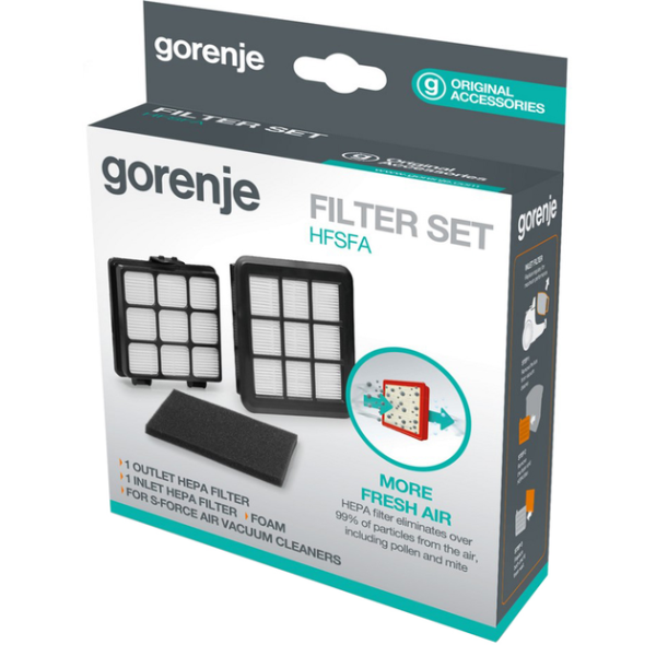 Фото - Набор фильтров для пылесоса Gorenje HEPA HFSFA (743142)