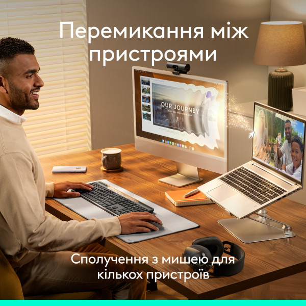 Фото - Клавиатура беспроводная Logitech Slim Solar+ Graphite (920-013764)