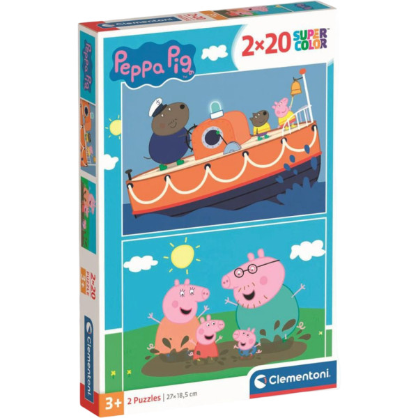 Фото - Пазлы (3-4 года) Clementoni 2в1 Peppa Pig 2 по 20 эл. (24797) Фото - Пазлы (3-4 года) Clementoni 2в1 Peppa Pig 2 по 20 эл. (24797)