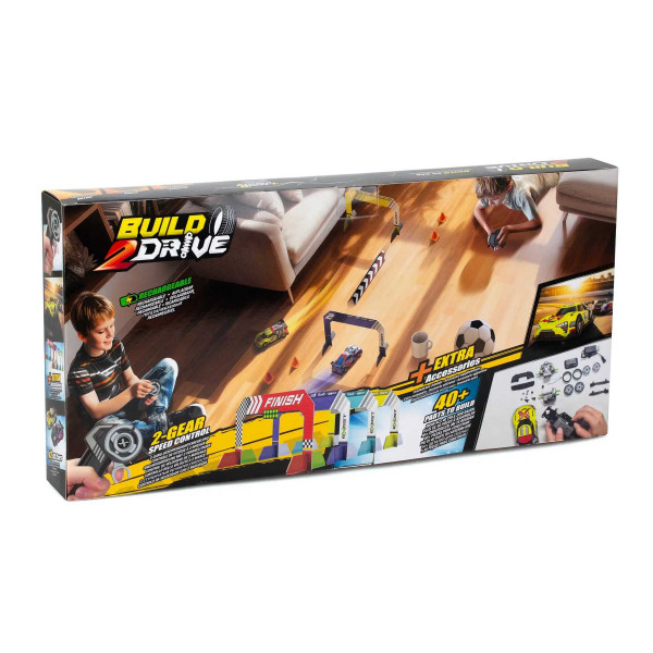 Фото - Набор машинок на радиоуправлении Exost ''BUILD 2 DRIVE'' DUO PACK RACE SET желтая и синяя (20705)