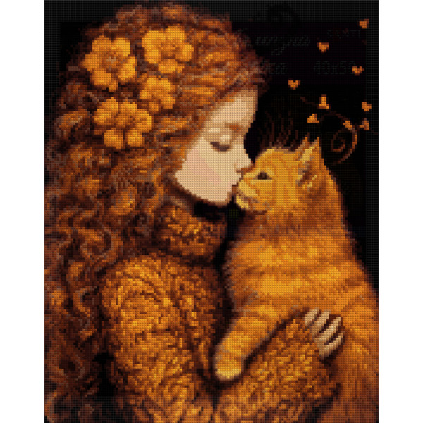 Фото - Алмазная живопись Santi Девочка и котенок 40х50 см на подрамнике (956047) Фото - Алмазная живопись Santi Девочка и котенок 40х50 см на подрамнике (956047)