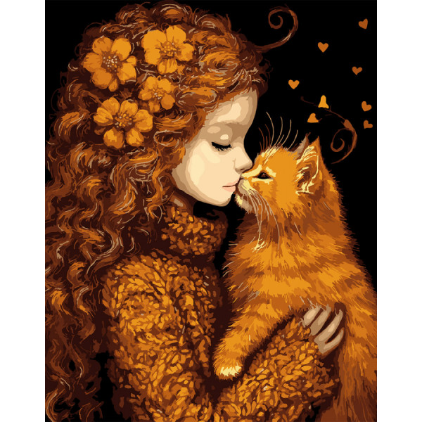 Фото - Картина по номерам Santi Девочка и котенок 40х50 см (955745) Фото - Картина по номерам Santi Девочка и котенок 40х50 см (955745)