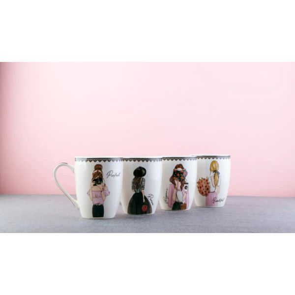 Фото - Чашка Vittora Айвори Современная девушка 340 мл в ассортименте (VT-C-113340)