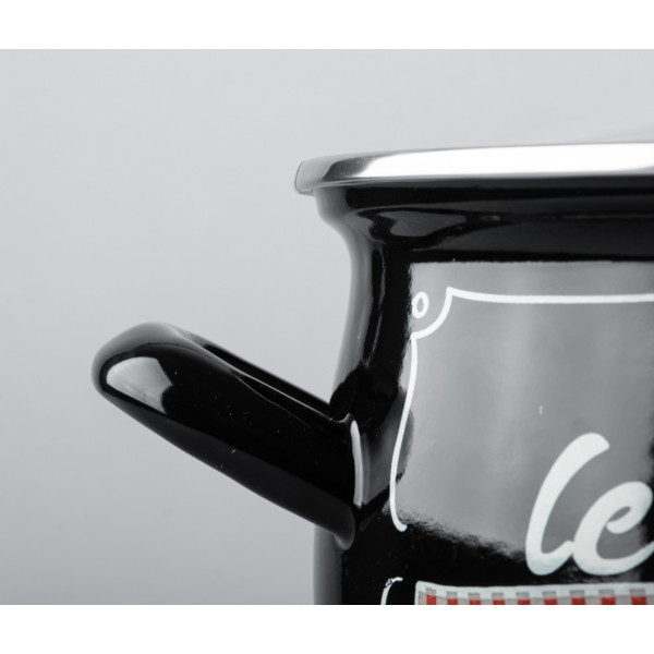 Фото - Кастрюля Gusto GT-T-122-LCB Давайте готовить черная 22 см 5.1 л