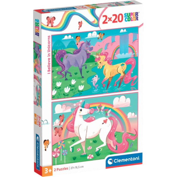 Фото - Пазлы (3-4 года) Clementoni I Believe in Unicorns 2 шт. по 20 эл. (24754) Фото - Пазлы (3-4 года) Clementoni I Believe in Unicorns 2 шт. по 20 эл. (24754)