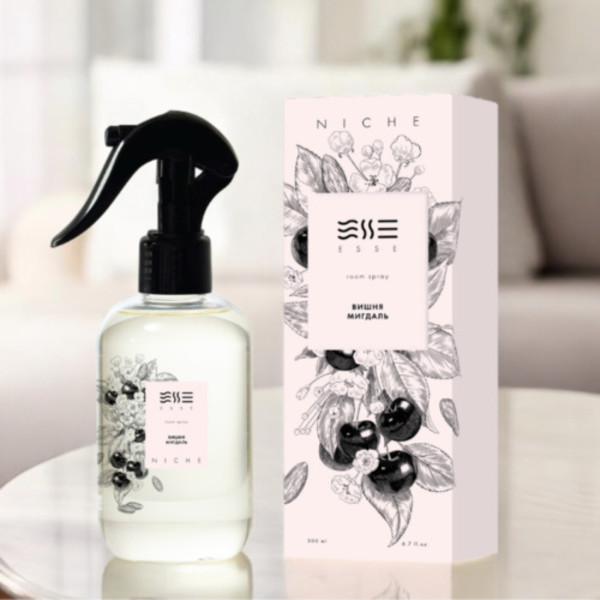 Фото - Освежитель воздуха спрей Esse Niche Рум спрей Вишня миндаль 200 мл (4820288090786)