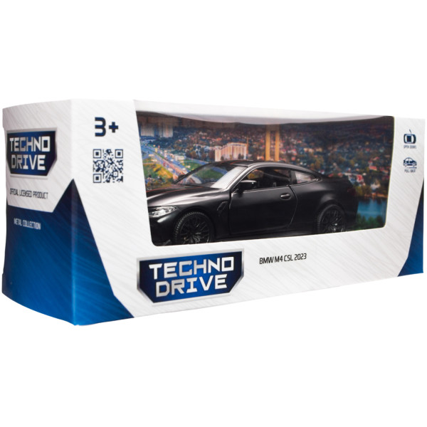 Фото - Коллекционный легковой транспорт TechnoDrive BMW M4 CSL 2023 черный (250435U)