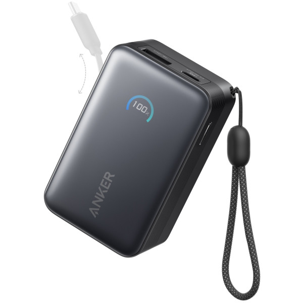 Фото - Батарея мобильная Anker Nano - 10000 mAh 45W Built-In USB-C Cable Black (A1638H11)