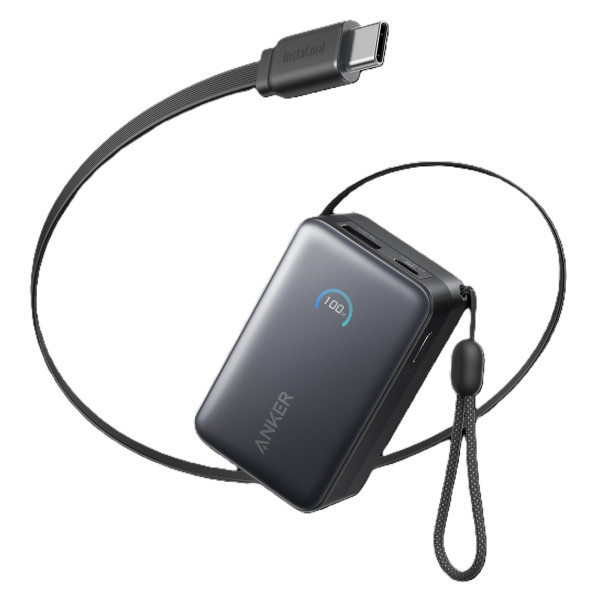 Фото - Батарея мобильная Anker Nano - 10000 mAh 45W Built-In USB-C Cable Black (A1638H11)