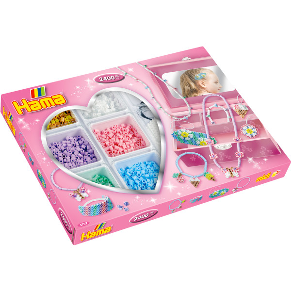 Фото - Набор для изготовления декора Hama Модные украшения Море с ящиком Midi 5+ (HM-3707)