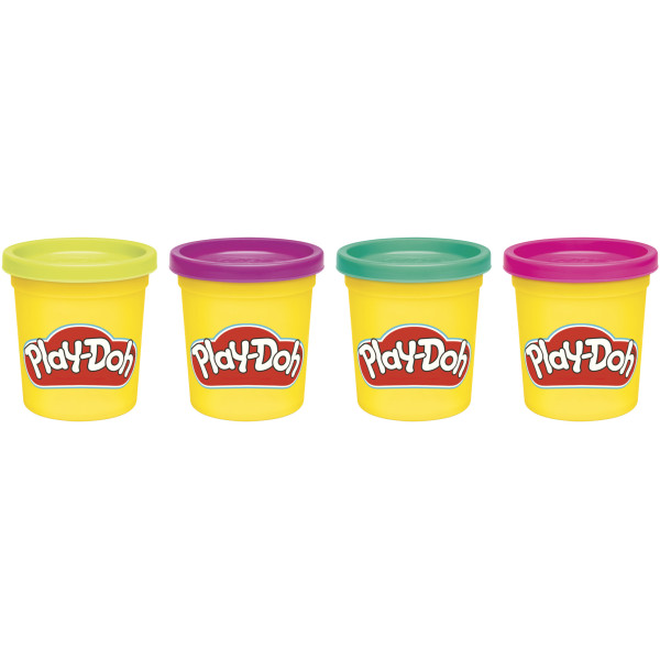 Фото - Расходники Hasbro 4 баночки G0689 Play-Doh VIBRANT (G0512_G0689)