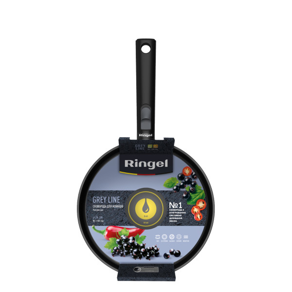Фото - Сковорода для блинов Ringel Grey Line 24 см со съемной ручкой (RG-1155-24p)
