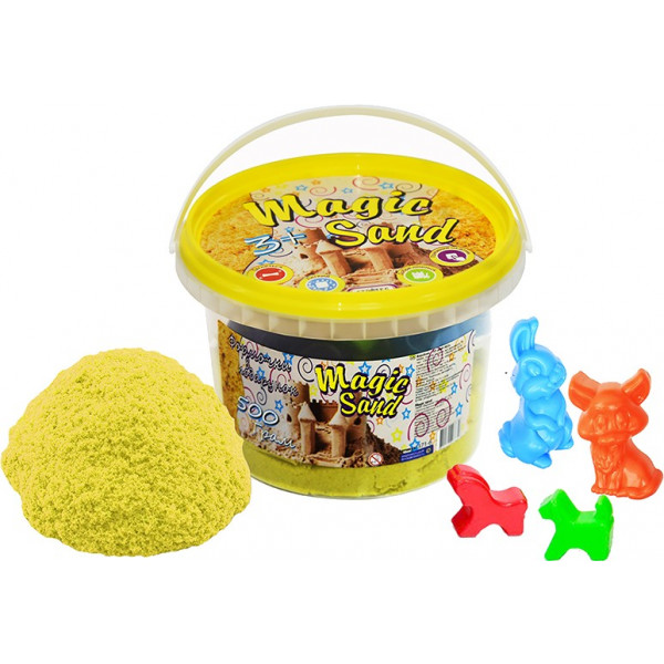 Фото - Кинетический песок Strateg Magic sand жёлтый, ведро 0,5 кг (371-6)