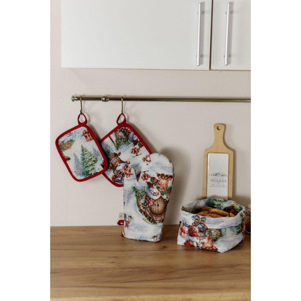 Фото - Хлебница Прованс Новогодняя Рождественский костер 16х14х15 см (038404)