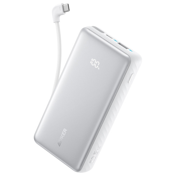 Фото - Батарея мобильная Anker 10000 mAh 22.5W Built-In USB-C Cable White (A110DH21) Фото - Батарея мобильная Anker 10000 mAh 22.5W Built-In USB-C Cable White (A110DH21)
