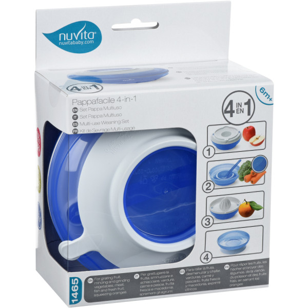 Фото - Тарелка для малыша Nuvita 4в1 6 мес+ cиний (NV1465BLUEPROMO)