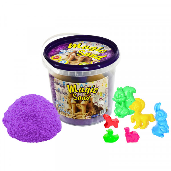 Фото - Кинетический песок Strateg Magic Sand Фиолетовый в ведре 1 кг (372-4)