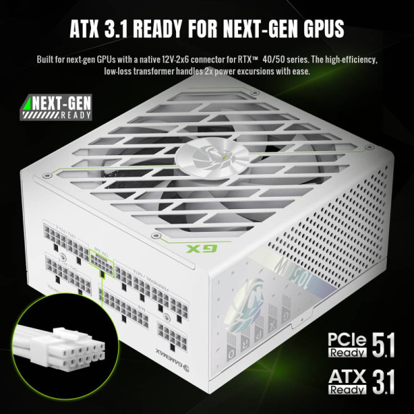 Фото - Блок питания для ПК Gamemax GX PRO 1050G WH
