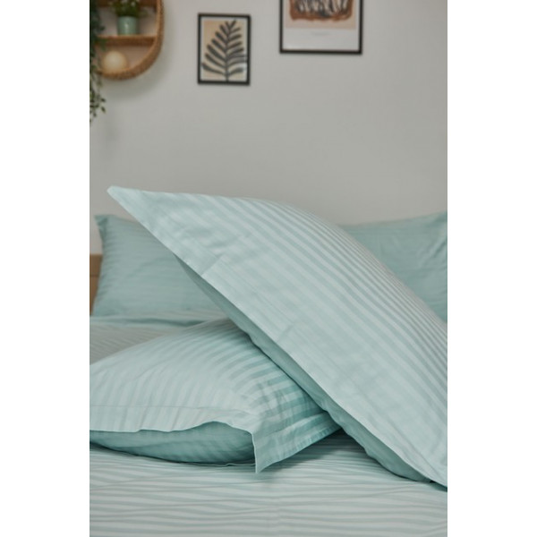 Фото - Комплект постельного белья Moon&Star 160х220х2 нав. 2х70х70 Stripe Mint Satin Stripe (MS-820000622)