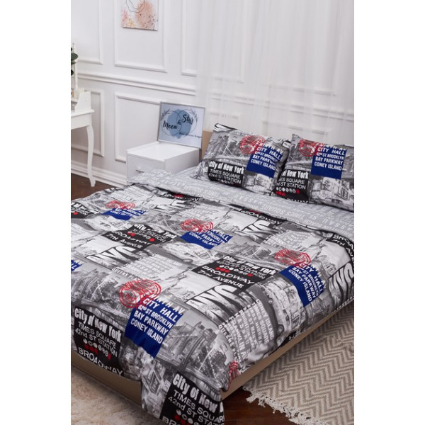 Фото - Комплект постельного белья Moon&Star 160х220х2 нав. 2х70х70 New York Бязь Gold Люкс (MS-820001243)