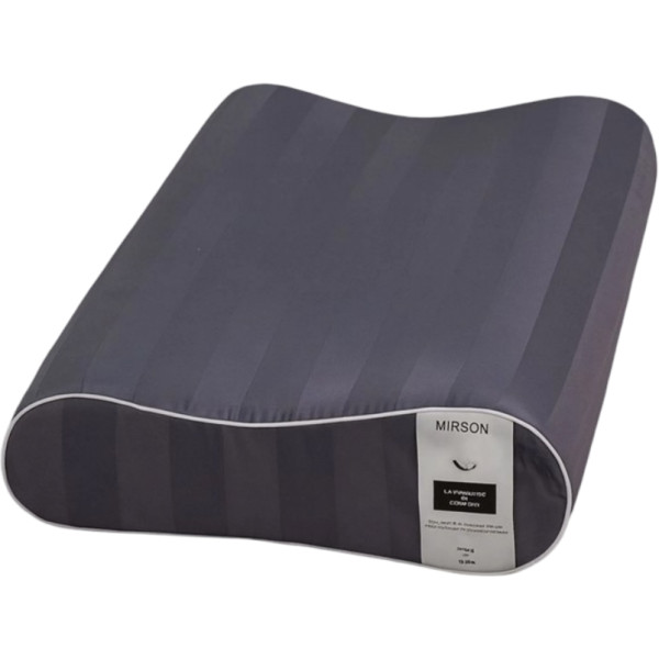 Фото - Подушка ортопедическая MirSon №7045 Elite Noble stripe Graphite 490х320х105 Фото - Подушка ортопедическая MirSon №7045 Elite Noble stripe Graphite 490х320х105